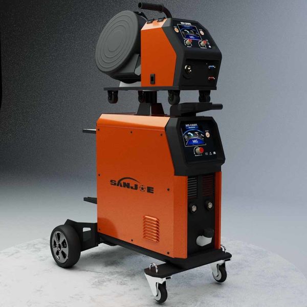 Double Display LCD Welding Machine 500A IGBT 15kg Gas Shielded Separated 15kg Wire Feeder MIG Welder
