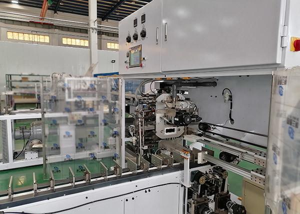 Buy PLC Programming Control Sanitary Pads Packaging Machine HMI Operation Low Noise at wholesale prices
