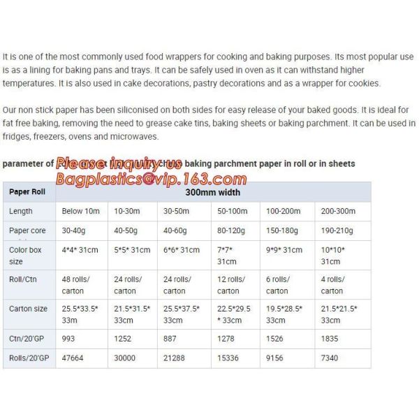 Non-Stick Baking Greaseproof Parchment Aluminum Foil Lined Oneside Coating Paper, composite paper