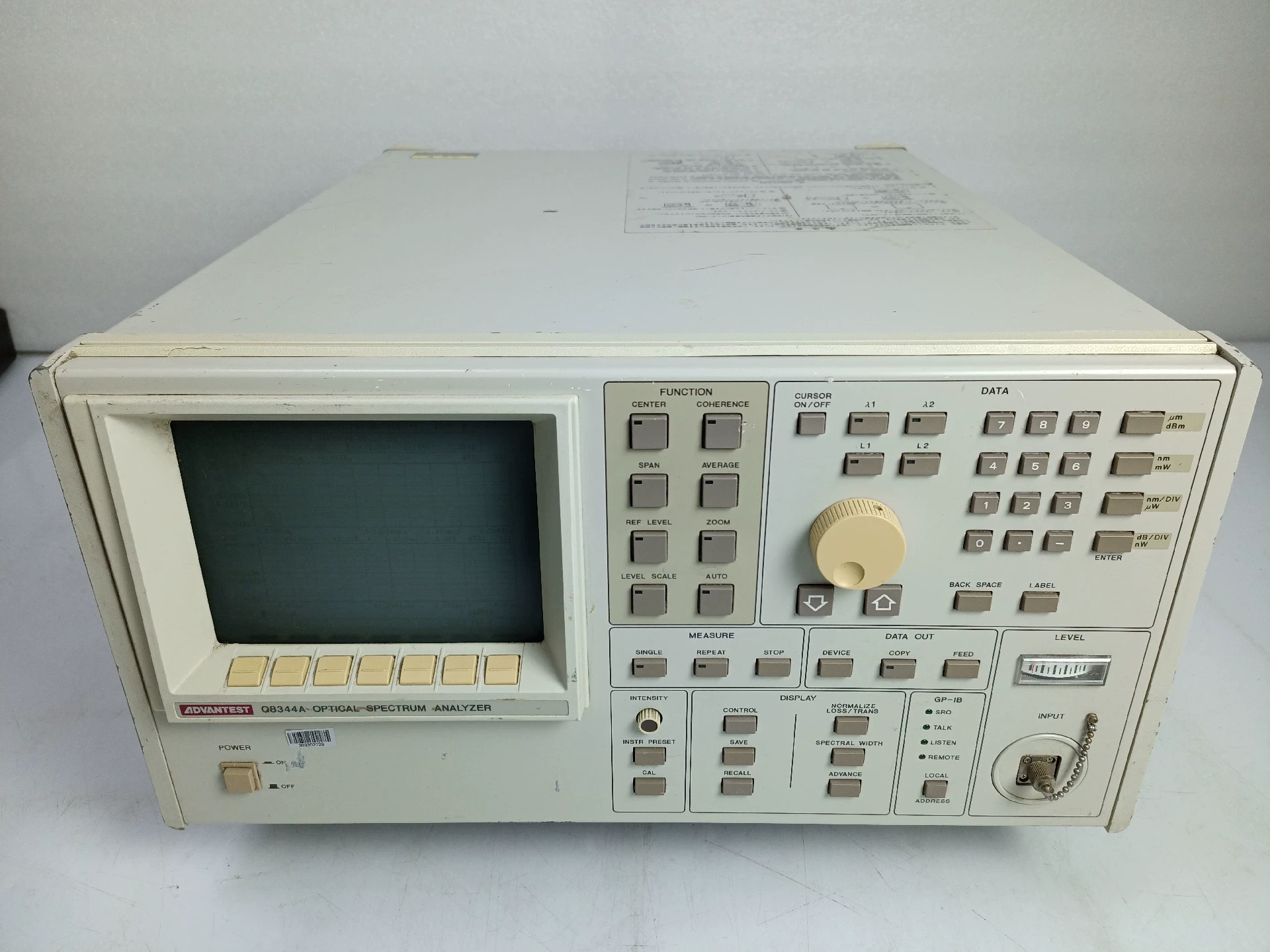 0.05 Nm Resolution Optical Spectrum Analyzer Advantest Q8344A