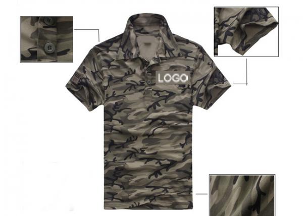 Custom short Sleeves Military Dress Uniforms Army Camouflage Clothing