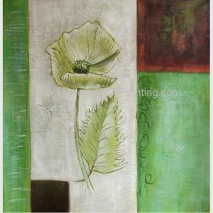 Quality Modern Abstract Flower Oil Painting On Canvas , Stretched Canvas Painting For Wall DéCor for sale