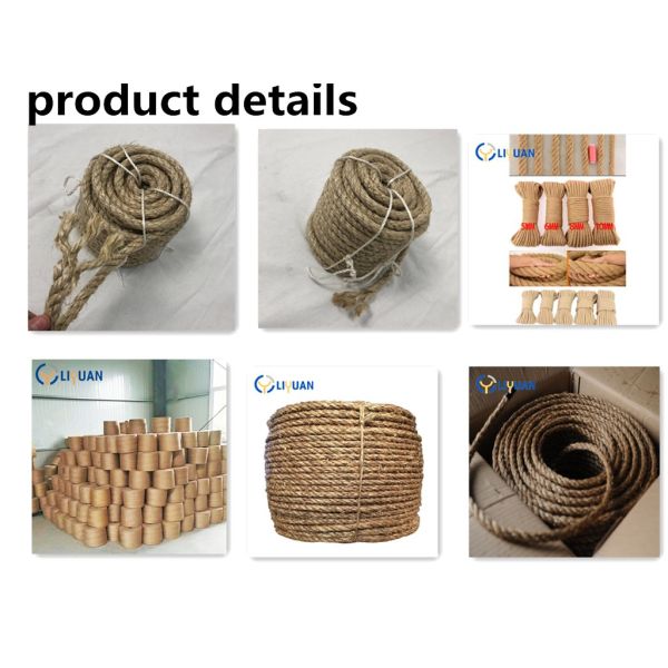 Dia.6mm-60mm Twisted Jute Rope The Ultimate Solution for Packing Mooring and More