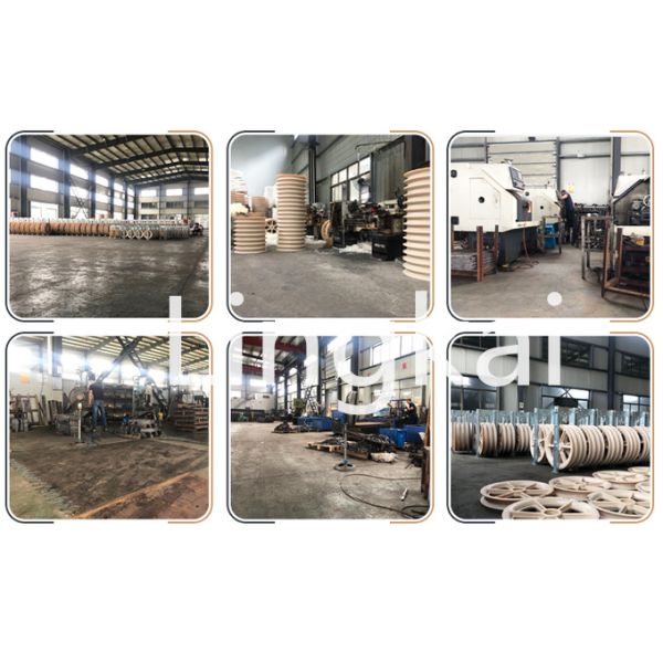 2T Single Wheel Nylon Conductor Stringing Blocks 660mm Diameter