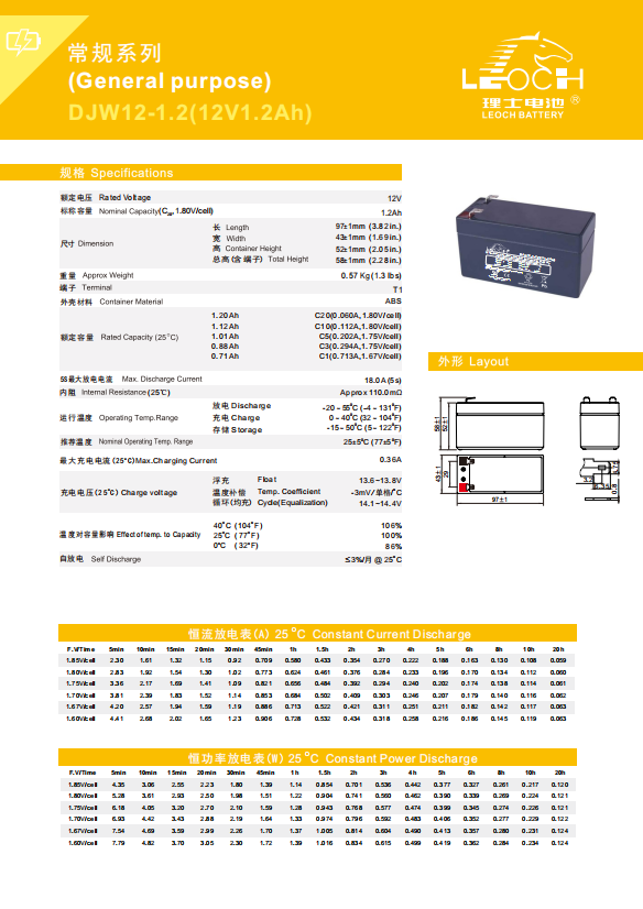 12V1.2Ah Lead-Acid Battery for Versatile Power Source for Automotive, Solar, and Industrial Equipment