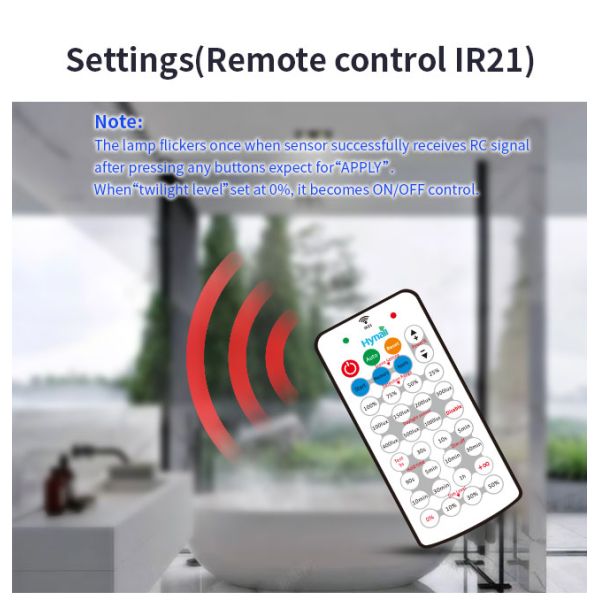 HNS133DHPIR Daylight Harvest Sensor Remote Control Setting For Indoor Lighting