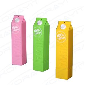 China Promotional Gift Plastic Milk Bottle Shape Portable Power Bank 2600mah for Mobile Phones on sale