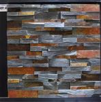 Natural Stone Rust Slate Mini Panel For Wall Cladding High Temperature