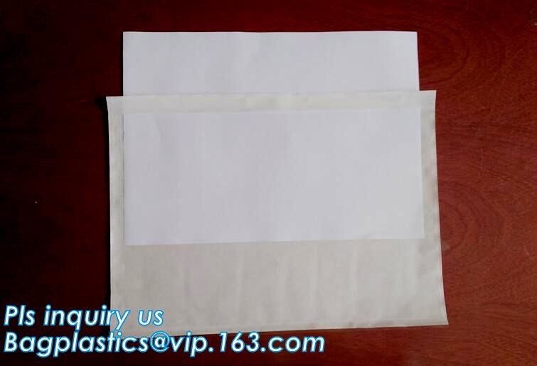 polyethene PE self-adhesive packing list document envelopes, PE packing list envelope, self adhesive closure packing lis