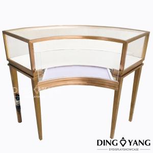 China Custom Curved Stain Steel Jewellery Shop Display Counters on sale