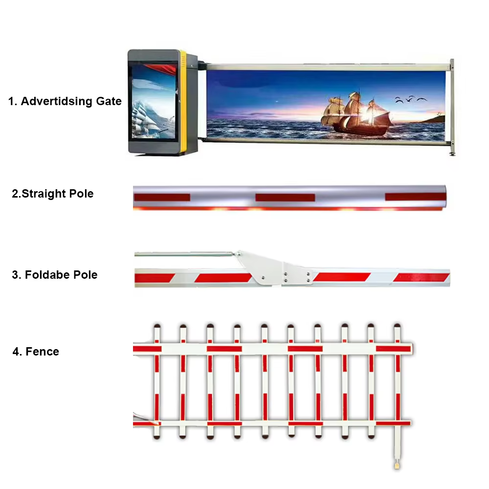 Automated Parking Barrier Gate Security Advertising Barrier Gate Flap Lifting