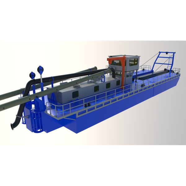 5000m3/H Mud Cutter Suction Dredge Machine With 20 Meter Dredging
