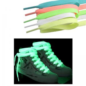 China Glow In The Dark Shoe Laces Strings Rope 80cm 100cm 120cm Night Fluorescent Luminous Polyester Braided on sale