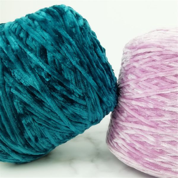 Knitting Shiny Wool Yarn 3.5NM 100% Polyester Ring Spun Yarn
