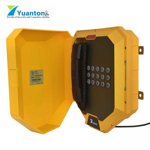 Quality Ethernet Gateway Yellow Industrial Voip Phone Mounting Handset Steel Cord for sale