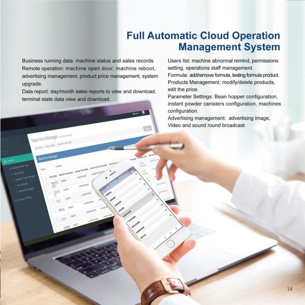 MDB Protocol Cappuccino Espresso Tea Coffee Vending Machine H 700mm