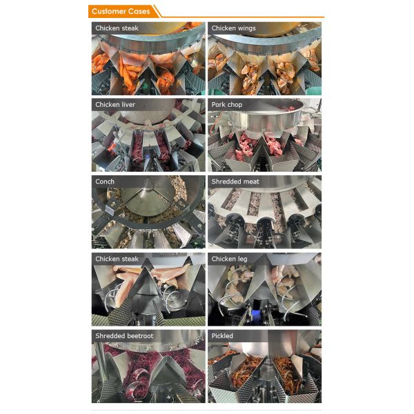 Multihead Weigher Nuts Food Dry Fruit Chocolate Bean Chicken Candy Biscuit Banana Chips Zipper Pouch Packing Machine