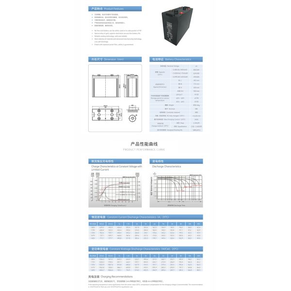 High Quality 2v 800ah Batteries Lead Acid Battery Vrla Bateria for Wind System Solar Storage