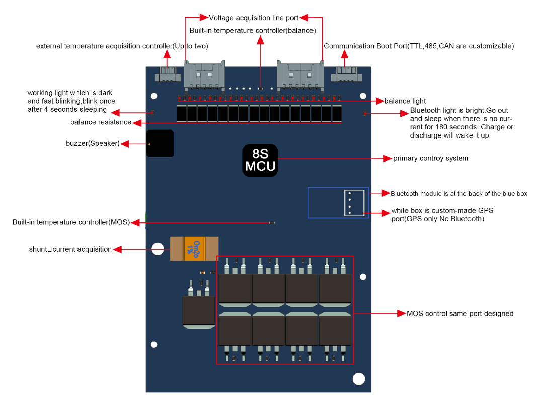 Common Port ANT Smart BMS 8S 50A Bluetooth For 2 3 Wheelers