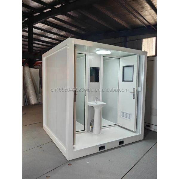 Modern Design Prefab Modular Toilets Portable Outdoor Flat Pack Container Made of Steel and Sandwich Panel for Shop 10FT