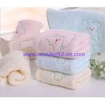 China Custom blue and pink and yellow embroidered hand towels for sale