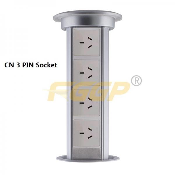Buy IP44 Waterproof Kitchen Power Outlet Anti Pinch Motorized Pop Up Socket at wholesale prices