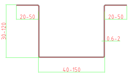 High Speed Hat Omega Purlin Angle Roll Forming Machine 10.6-2.0mm By Chain