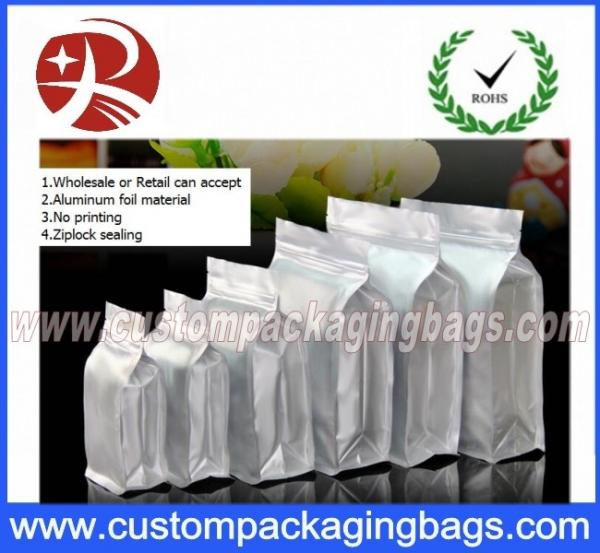 Buy Flat Bottom Ziplock Aluminum Foil Bags For Coffee Bean / Heat Seal Foil Bags at wholesale prices