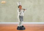 Smiling Fat Polyresin Chef Statue Resin Chef Sculpture French Chef Figurine