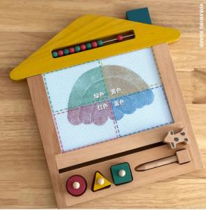 Quality Kids Painting Wooden Educational Toys Retro Painting Board for sale