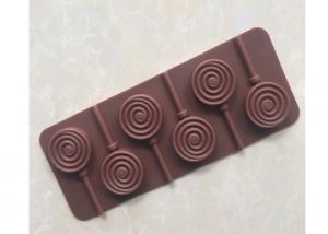 China Different Colors Silicone Chocolate Molds , Silicone Lollipop Molds For Home on sale