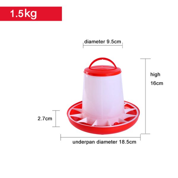 6kg New Material Plastic Feeder And Drinker For Chicken CoopJumbo / Poultry Feeding Drinker Cheap Promotion