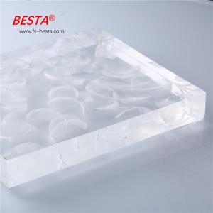 China White Feather Effect Decorative Plexiglass Window Panels 15-60mm OEM on sale