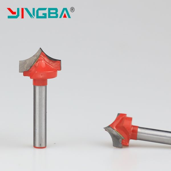 YingBa Factory Custom Carbide 6mm Shank Concave Sharp-Nosed Router Bits Point Cutting Roundover Bit for Woodworking
