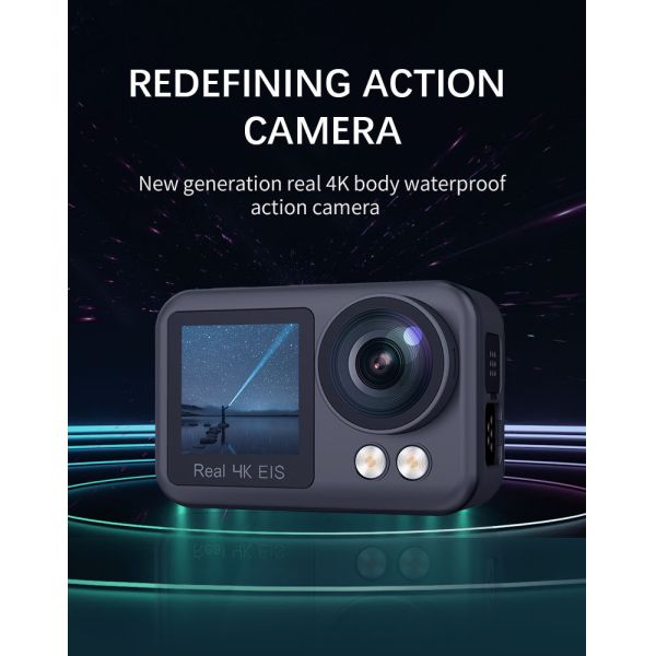 GPS Fill Light 4k Ultra HD Waterproof Action Camera 170 Degree