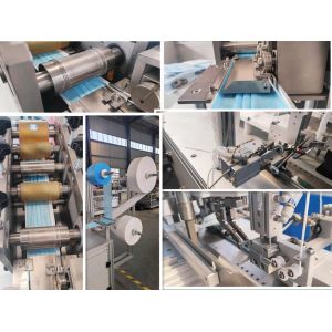 3ply Facial Mask Making Machine , 75pcs/Min Mask Maker Machine