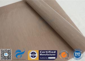 China 260℃ 230GSM Brown Ptfe Coated Fiberglass Cloth For Heat Press Transfer on sale