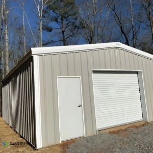 Graphic Steel Workshop Building Light Weight Portal Frame Structure