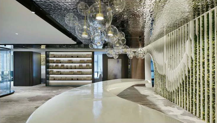 Anodized Silver Stainless Steel Ceiling Panel Moisture Proof Water Ripple Sheet For Ceiling