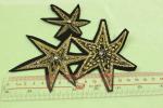 Hexagonal 3D Embroidery Patches , Multiusage Custom Made Embroidered Patches