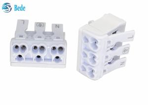 Quality 3 Pole Push Wire Connector Quick Terminal Block Suitable For Joining Solid Or Stranded Wires No Tools Needed for sale