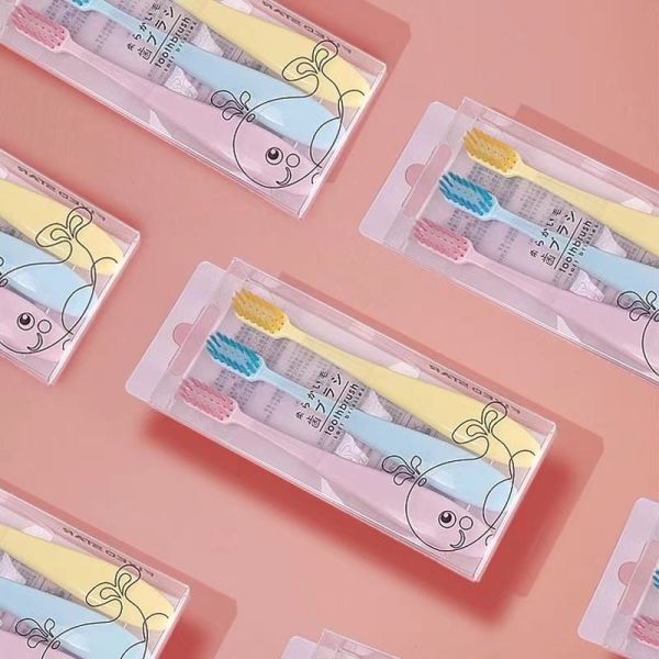 Colored Lovely Eco Friendly Baby Toothbrush Plastic Children Kids Bamboo Toothbrush Private Label