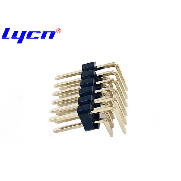 PCB Board Pin Header Connectors Right Angle 2.0AMP 500V AC / Minute