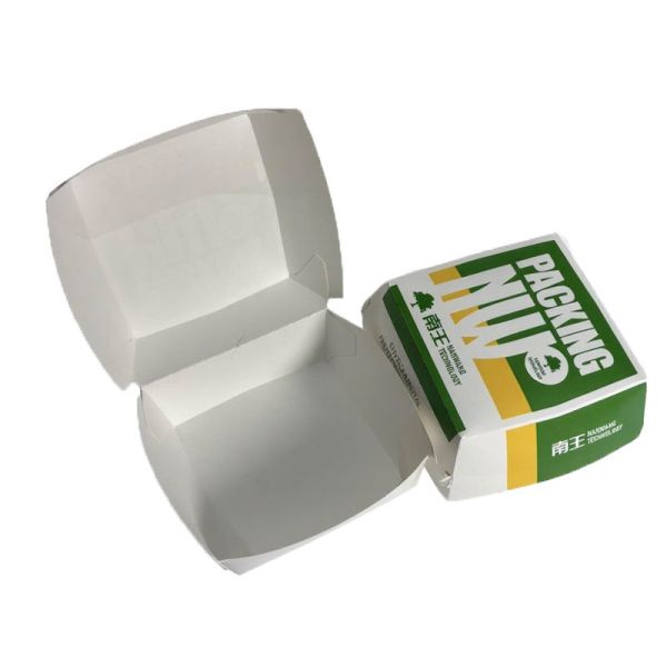 Disposable Kraft Paper Hamburger Container Custom Disposable Burger Packing Box