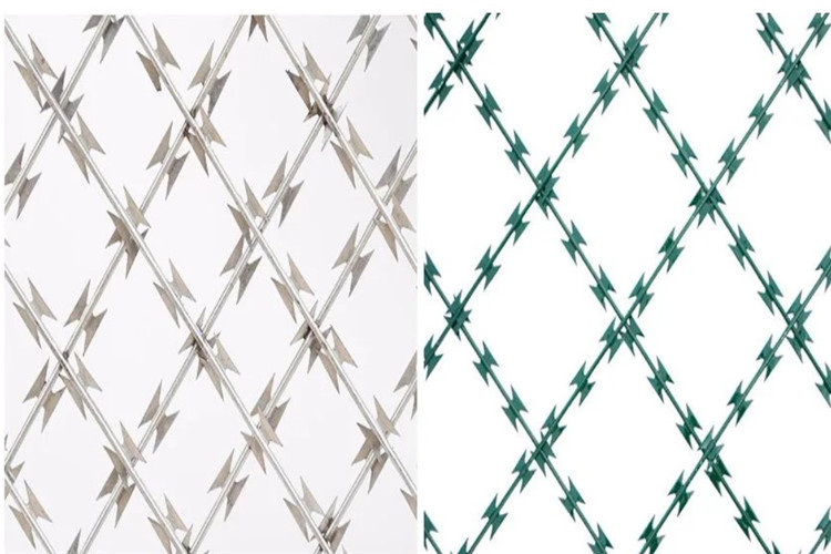 High Quality Hot Dipped Galvanized Diamond Razor Barbed Wire Mesh Anti Climb Welded Concertina Blade Razor Wire Fence
