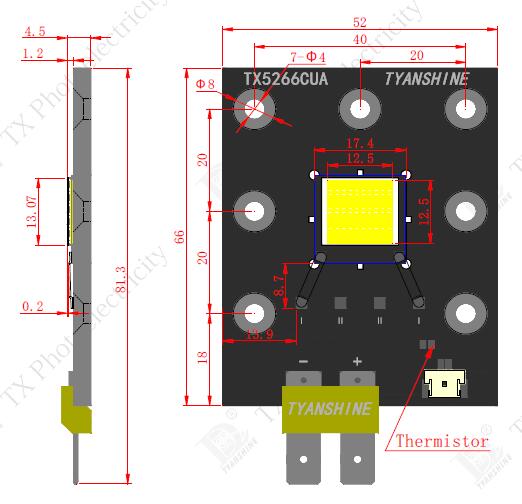 High Efficiency 300W LED Lighting Engine 8000K Multi Chip CSP LED Module
