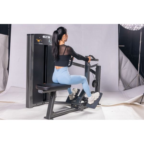 Seated Row Indoor Commercial Pin Loaded Equipment With Self Adjusting Handles