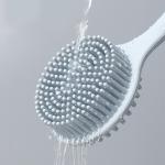 Non Slip Colorful Soft Bristle Massage Silicone Shower Brush