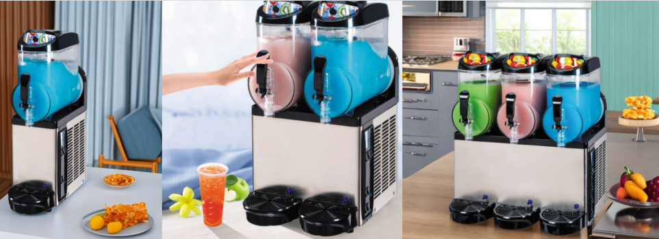 Three Tanks Electric Granita Slush Machine Professional Ice Cream Machine Easy Operation Granita Machine for Ice Sand