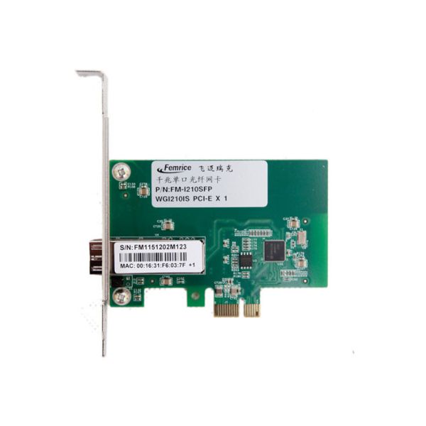 1000Mbps Fiber Optic Network Interface Cards 1 Gbps I210 PCIex1 Single Port SFP Slot Network Adapter